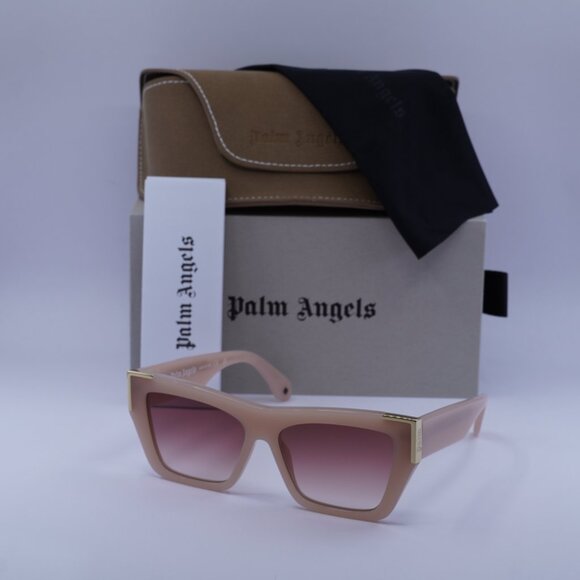 Palm Angels PERI099 HOLLYWOOD 6129 Cat Eye Sunglasses - Light Pink/Red Gradient - Picture 5 of 11
